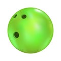 Green bowling ball draw Royalty Free Stock Photo