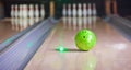 Green Bowling ball Royalty Free Stock Photo