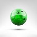 Green bowling ball vector illustration Royalty Free Stock Photo