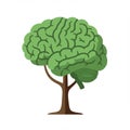 Green Brain Tree Illustration Royalty Free Stock Photo