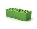 Green brick 3d illustration