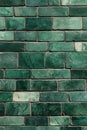 Green Brick Wall Close Up Royalty Free Stock Photo