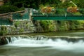 Bridge with colorful flowers in Bad Aussee