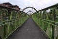 Green bridge over the River Irwell, Manchester Royalty Free Stock Photo