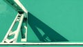 Green bridge shadows architectural minimal geometry Royalty Free Stock Photo