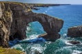 The Green Bridge of Wales coastal feature on the Pembrokeshire coastal path, Wales