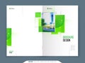 Green Brochure Cover Template Layout Design. Corporate business annual report, catalog, magazine, flyer mockup. Creative Royalty Free Stock Photo