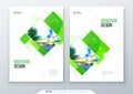 Green Brochure Cover Template Layout Design. Corporate business annual report, catalog, magazine, flyer mockup. Creative Royalty Free Stock Photo