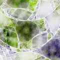 Green broken glass fractal pattern