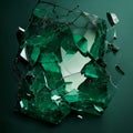 green broken jade ,emerald ,glass background Royalty Free Stock Photo