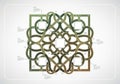 Of green and brown, forming a complex geometric pattern centered Royalty Free Stock Photo