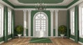 Green and brown home entrance of a luxury villa Royalty Free Stock Photo