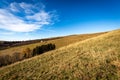 Green and Brown Pastures in Autumn on the Lessinia Plateau - Veneto Italy Royalty Free Stock Photo