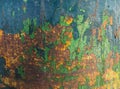 green and brown rusted steel texture background Royalty Free Stock Photo