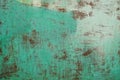 Green brown background from old metal colored wall Royalty Free Stock Photo