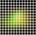 Green brown yellow black rounded mosaic background over white Royalty Free Stock Photo