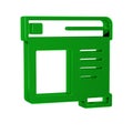 Green Browser window icon isolated on transparent background.