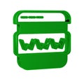 Green Browser window icon isolated on transparent background.