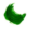 Green brush stroke and texture. Grunge vector abstract hand - painted element. Underline and label banner design