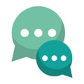 Green bubble talk dialog chatting social media Royalty Free Stock Photo