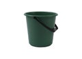 Green bucket made of plastic for various purposes on a white background