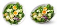 Green Buddha Bowl with Spring Herbs and Vegetables, Healthy Balanced Meal, Bowl or Salad on White Background Royalty Free Stock Photo