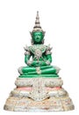 Green Buddha isolated Royalty Free Stock Photo