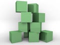 Green building blocks Royalty Free Stock Photo