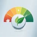Green Building Energy Performance Scale Royalty Free Stock Photo