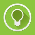 Green Bulb icon great for any use. Vector EPS10. Royalty Free Stock Photo