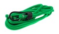 Green bungee cords on a white background Royalty Free Stock Photo