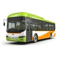 Green Bus Isolated on white Background Royalty Free Stock Photo