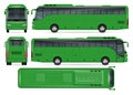 Green bus vector mockup Royalty Free Stock Photo
