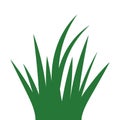 Green bush grass icon, part of lawn grass bush