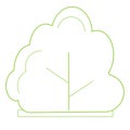 Green bush icon. Vector