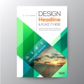 Green Business brochure template design Royalty Free Stock Photo