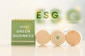Green business concept, 2024 Year ESG climate change, campaign to reduce greenhouse gases Carbon neutrality towards a sustainable