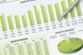 Green Business Financial Chart Graph Royalty Free Stock Photo