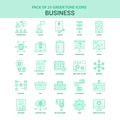 25 Green Business Icon set Royalty Free Stock Photo