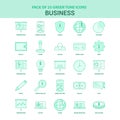 25 Green Business Icon set Royalty Free Stock Photo