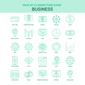 25 Green Business Icon set Royalty Free Stock Photo