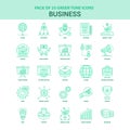 25 Green Business Icon set Royalty Free Stock Photo