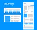 Blue Business Newsletter Template Layout