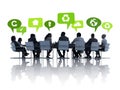 Green Business People Having a Meeting Royalty Free Stock Photo