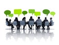 Green Business People Having a Meeting Royalty Free Stock Photo