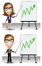 Green Business Profits Going Up Royalty Free Stock Photo