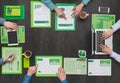 Green business team Royalty Free Stock Photo