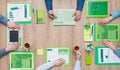 Green business team Royalty Free Stock Photo
