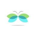 Green Butterfly Leaf Logo Template Illustration Design. Vector EPS 10 Royalty Free Stock Photo