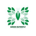 Green butterfly logo for animal shop